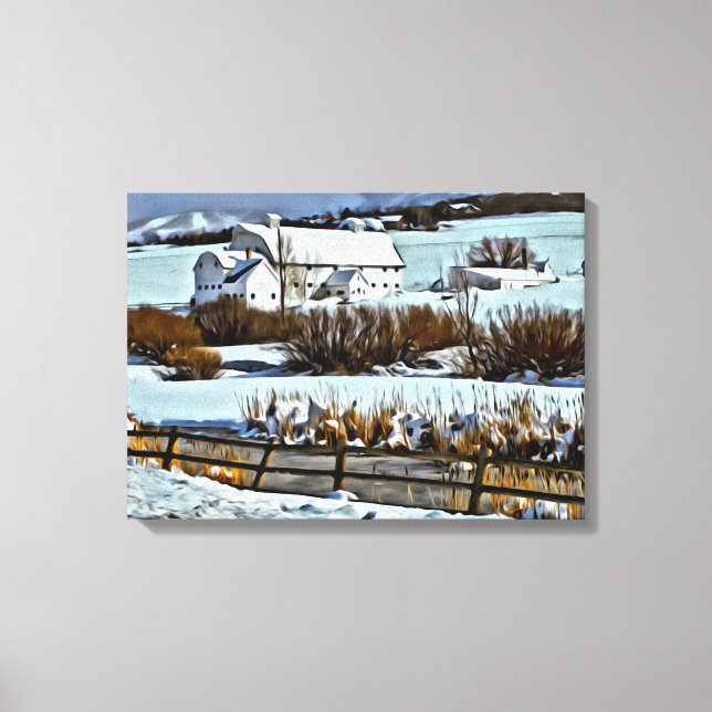 Impressão Em Tela Fazenda McPolin em Park City, Utah (Frente)