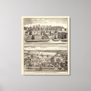 Impressão Em Tela Fazendas e residências de WR Blodgett & GC Daubne