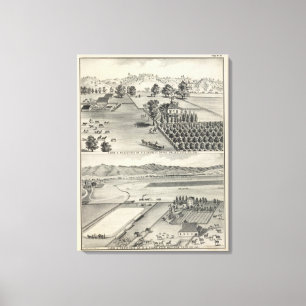 Impressão Em Tela Fazendas, vale de Capay, Madison