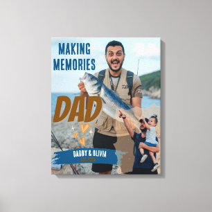 Impressão Em Tela Fazendo Memórias Papai Presente Personalizado de F