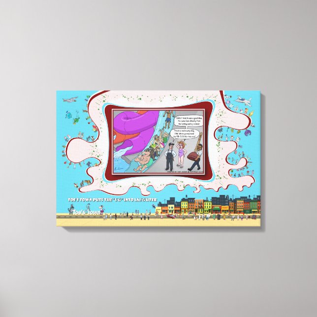 Impressão Em Tela FB-500 | Humor Visual Absurdo 24x16 (Frente)