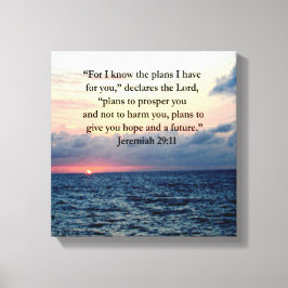 IMPRESSÃO EM TELA FÉ EM JEREMIAH 29:11 SUNRISE VERSE