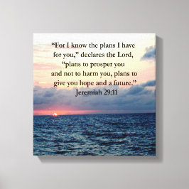 IMPRESSÃO EM TELA FÉ EM JEREMIAH 29:11 SUNRISE VERSE