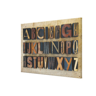 Impressão Em Tela Feche acima do alfabeto na tipografia 2