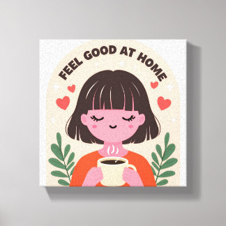 Impressão Em Tela feel good at home wall print art