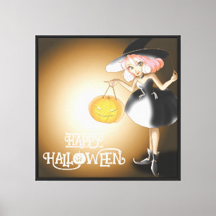 Impressão Em Tela Feiticeira Timísta Custa de Halloween