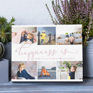 Impressão Em Tela Felicidade é Mamãe 6 Colagem de Fotos