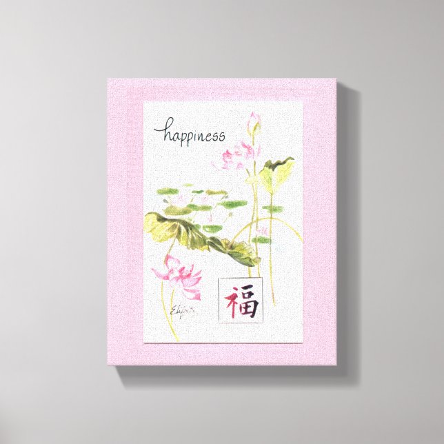 Impressão Em Tela Felicidade. Que todos tenhamos. (Frente)