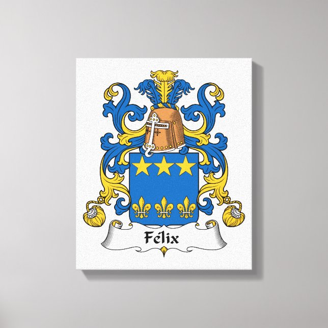 Impressão Em Tela Felix Family Crest (Frente)
