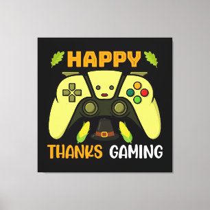 Impressão Em Tela Feliz Ação de Graças Jogos Divertido