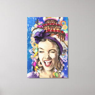 Impressão Em Tela Feliz Aniversário - Impressão de Tela