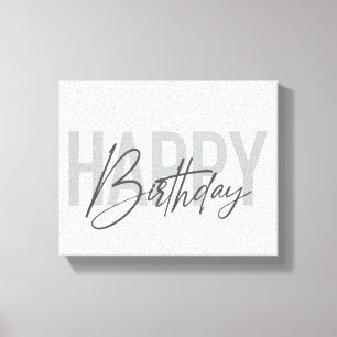Impressão Em Tela Feliz aniversário moderno, simples, urbano, legal