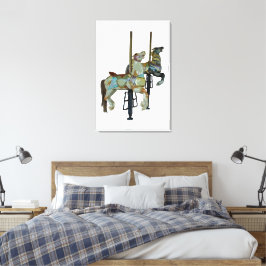 Impressão Em Tela Feliz bonito, rodar Cavalos Carrossel