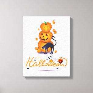 Impressão Em Tela Feliz Dia das Bruxas!