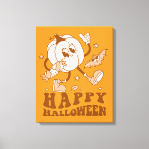 Impressão Em Tela Feliz Dia das Bruxas Pumpkin da Bolinhas