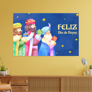 Impressão Em Tela Feliz Dia De Reis Três Reis