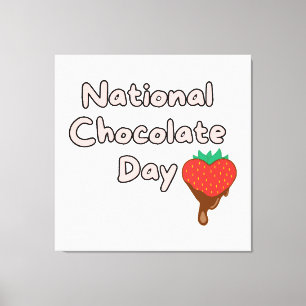 Impressão Em Tela Feliz dia nacional do chocolate