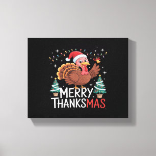 Impressão Em Tela Feliz Feliz Papais noeis de Ação de Graças Turquia