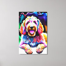 Feliz Goldendoodle Colorful Joyful Doodle