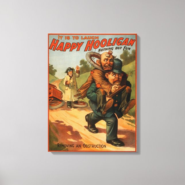 Impressão Em Tela Feliz Hooligan "É para rir" Poster de Teatro (Frente)