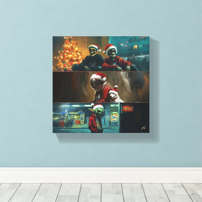 Impressão Em Tela Feliz Natal (Insitu(piso de madeira))