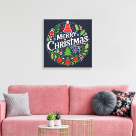 Impressão Em Tela Feliz Natal 3
