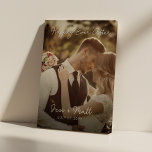 Impressão Em Tela Felizmente Depois Da Foto De Casamento<br><div class="desc">//Felizmente Depois Do Casamento Foto: Tela Imprimida// Celebre sua história de amor com esta Impressão Feliz de Foto do Casamento, uma bela maneira de mostrar suas memórias favoritas de casamento. Esta canvas elegante e personalizável é perfeita para decoração de casamento, presentes de aniversário, ou um eterno de guardar para sempre....</div>