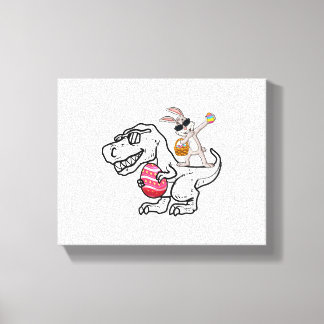 Impressão Em Tela Felz pascoa T Rex Dinossaur Coelho Ovos de Coelho 