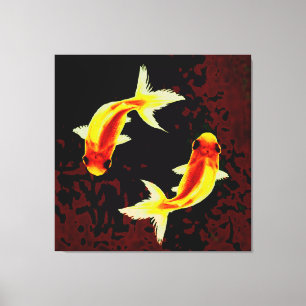 Impressão Em Tela Feng Shui Goldfishes