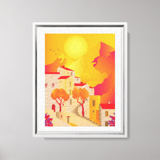 Impressão Em Tela Feng Shui Mediterrânica Sunset Art
