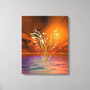 Impressão Em Tela Fênix Ascendente