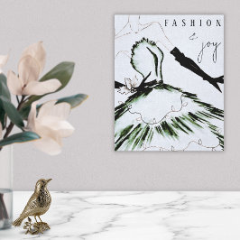 Impressão Em Tela Feriado do Modelo de Moda Vogue de Aquarela