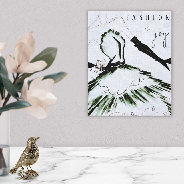 Impressão Em Tela Feriado do Modelo de Moda Vogue de Aquarela (Criador carregado)