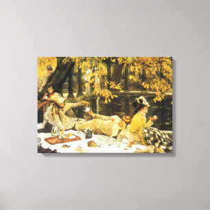 Impressão Em Tela Feriado, o Piquenique por James Tissot, Arte Vitor