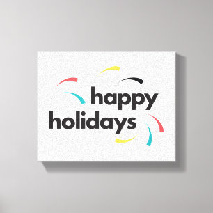 Impressão Em Tela Feriados felizes, simples e coloridos, design