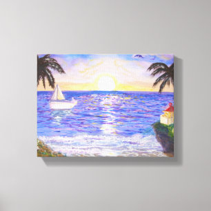 Impressão Em Tela Férias na praia