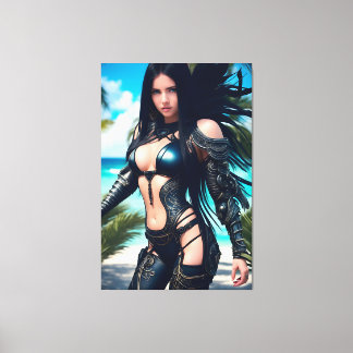 Impressão Em Tela Férias tropicais de alienígena 003