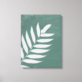 Impressão Em Tela "Fern in Stillness" — Uma Folha de Fern Branca Min