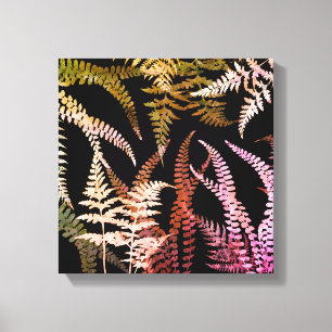 Impressão Em Tela Fern rosa preto-Abstrato moderno