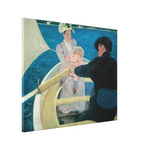Impressão Em Tela Festa Barco de Mary Cassatt, Vintage Fine Art