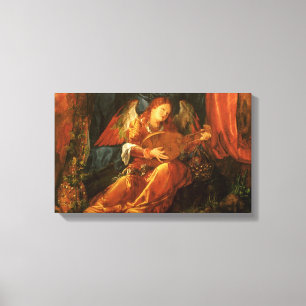 Impressão Em Tela Festa da Coroa de Rosas Anjo por Albrecht Durer