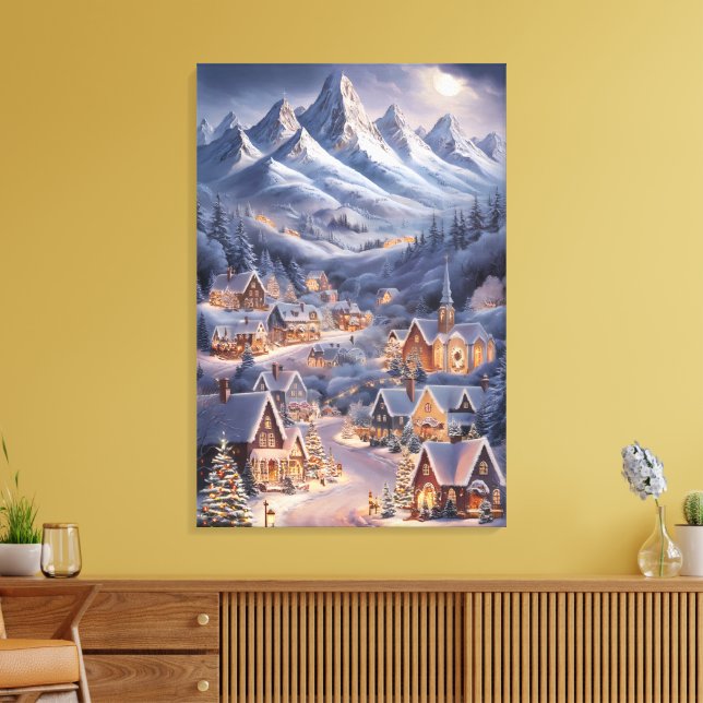 Impressão Em Tela Fijne Kerstfeest Winter Wonderland Greeting Card  (Insitu(Sala de estar))