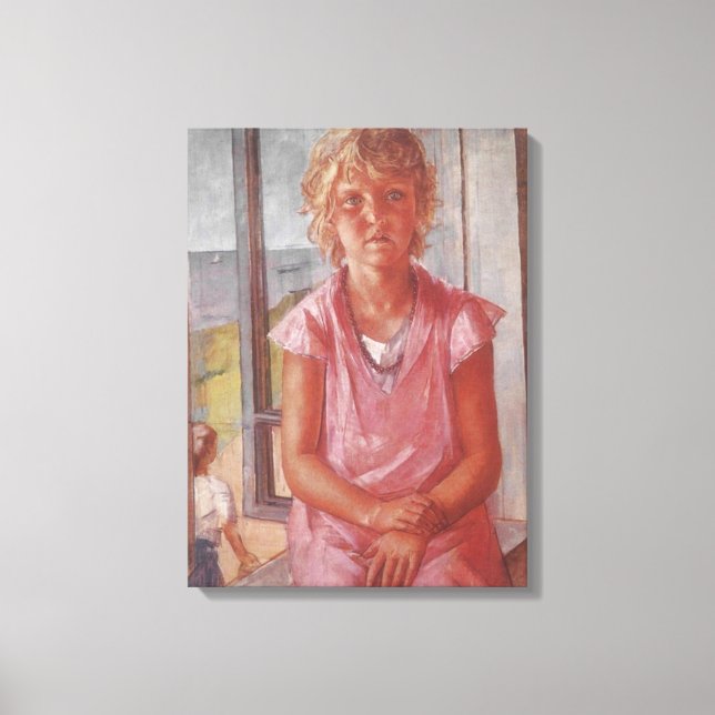 Impressão Em Tela Filha do pescador (por Kuzma Petrov-Vodkin) (Frente)