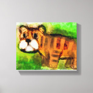 Impressão Em Tela Filhote de Tigre