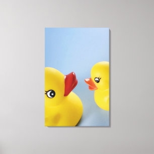 Impressão Em Tela Fim-acima de dois patos de borracha