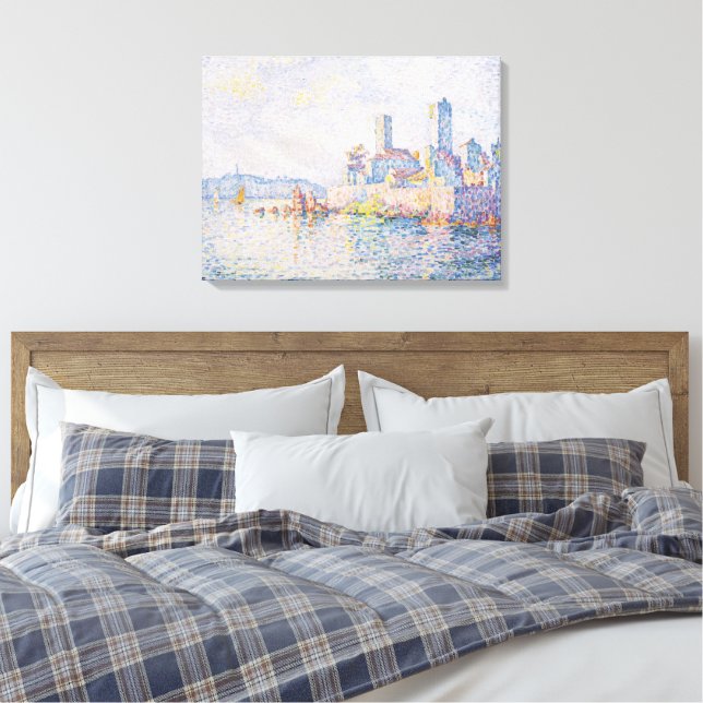 Impressão Em Tela Fine Art Painting Lagoon Sea View Light Blue (Insitu(Quarto))