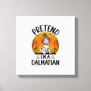 Impressão Em Tela Fingir que sou um cachorro dálmata no Halloween (3