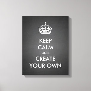 Impressão Em Tela Fique calma e continue Criando seu   Branco