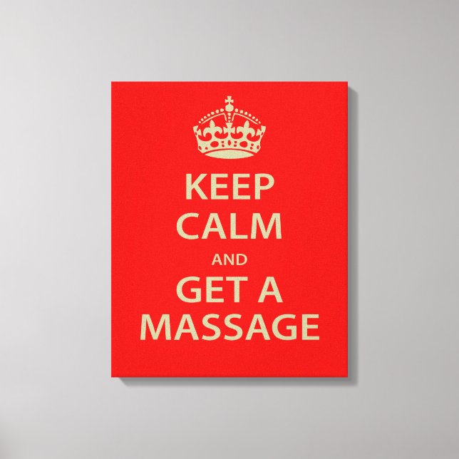 Impressão Em Tela Fique calmo e faça uma massagem (Frente)