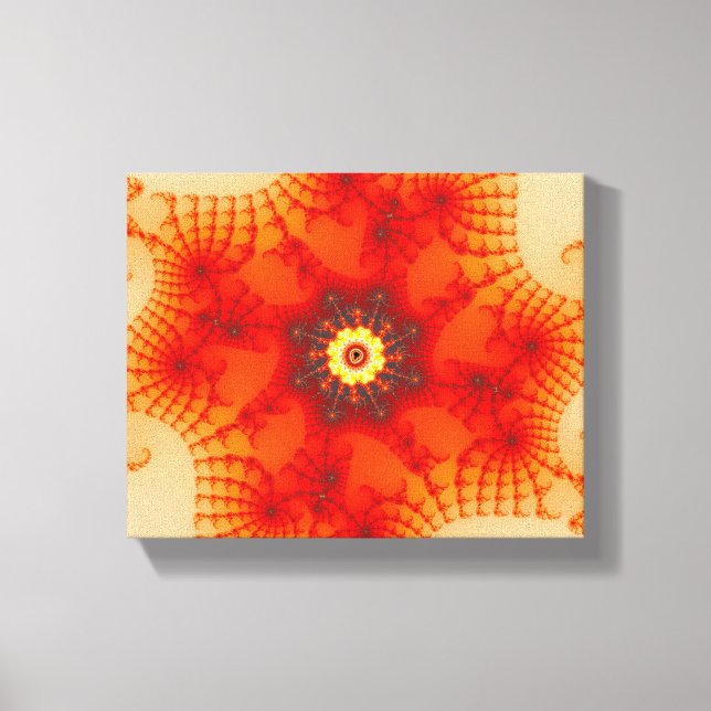 Impressão Em Tela Fire Web - Arte Fractal (Frente)